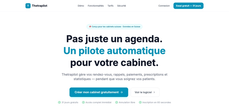 Aperçu du site Thetrapilot